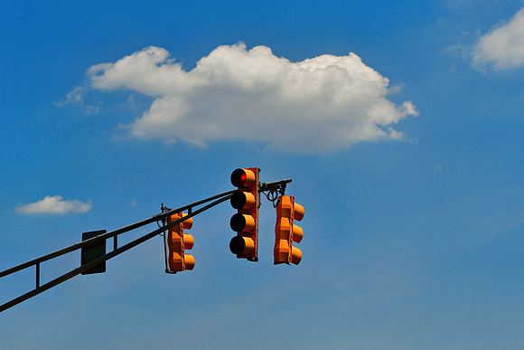 Three Lights and Clouds