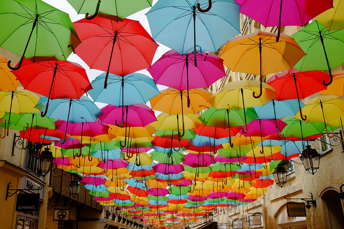Raining Umbrellas